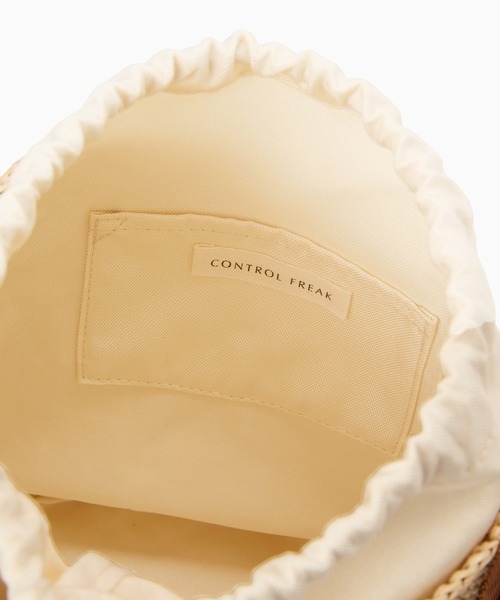 CONTROL FREAK / CTFK(コントロールフリーク)の「CONTROL FREAK(コントロールフリーク)ラフィアバケツショルダー(ショルダーバッグ・レディース・ブラウン/ナチュラル/ターコイズブルー・FREE)」の12枚目の写真
