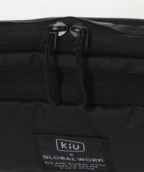 GLOBAL WORK(グローバルワーク)の「KIU別注コンパクトバッグK156/661534(ショルダーバッグ・レディース・ベージュ系その他3/チャコールグレー/グレー/ブラック・FREE)」の10枚目の写真
