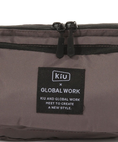 GLOBAL WORK(グローバルワーク)の「KIU別注コンパクトバッグK156/661534(ショルダーバッグ・レディース・ベージュ系その他3/チャコールグレー/グレー/ブラック・FREE)」の16枚目の写真