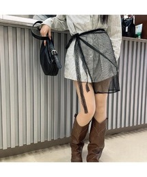 レースレイヤードラップスカート