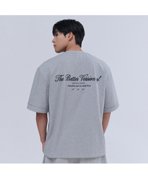 コットンカットオフディテールオーバーサイズTシャツ (2色)