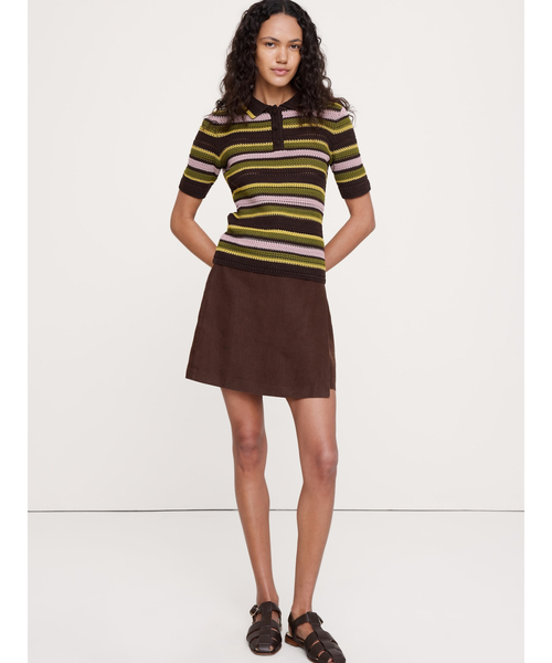Banana Republic(バナナリパブリック)の「クロシェ ストライプ コットン ニットポロ(ニット/セーター・レディース・マルチ・S/XS/M/L)」の5枚目の写真