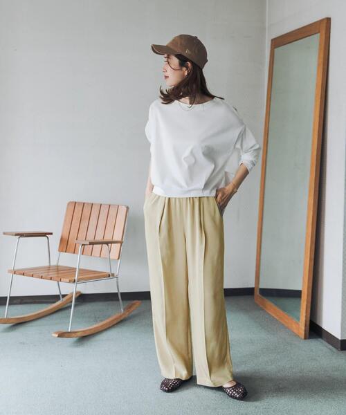 URBAN RESEARCH DOORS(アーバンリサーチドアーズ)の「トロミタックギャザーパンツ(その他パンツ・レディース・ベージュ/ブラック・FREE)」の17枚目の写真