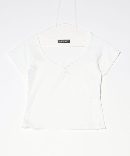 FREE STYLISTS(フリー スタイリスト)の「襟ボタン半袖Tシャツ(Tシャツ/カットソー・レディース・イエロー/ダークブルー/ピンク/ホワイト・L/M/S/XL)」の15枚目の写真