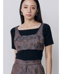 ジャカードバックベルトビスチェ　夏服