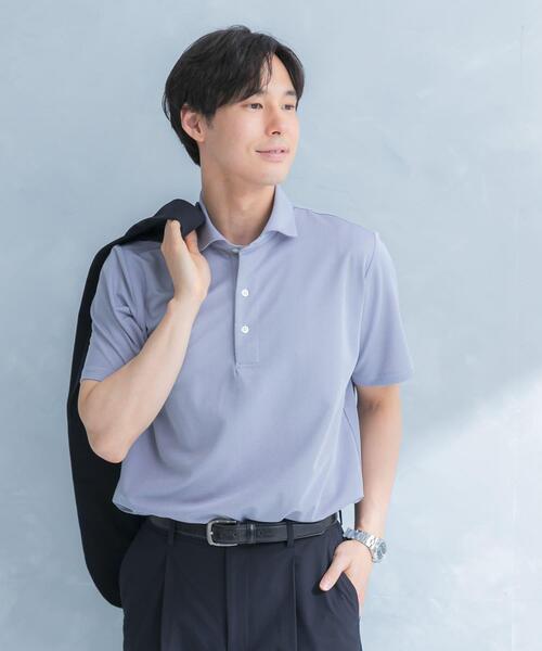 URBAN RESEARCH DOORS(アーバンリサーチドアーズ)の「LIFE STYLE TAILOR トリコットセミワイド半袖プルオーバー刺し子(シャツ/ブラウス・メンズ・グレー系その他/ブルー・LARGE/X-LARGE/MEDIUM)」の3枚目の写真