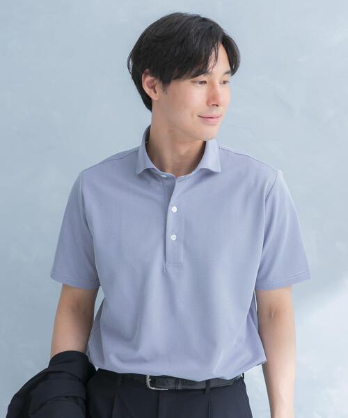 URBAN RESEARCH DOORS(アーバンリサーチドアーズ)の「LIFE STYLE TAILOR トリコットセミワイド半袖プルオーバー刺し子(シャツ/ブラウス・メンズ・グレー系その他/ブルー・LARGE/X-LARGE/MEDIUM)」の4枚目の写真