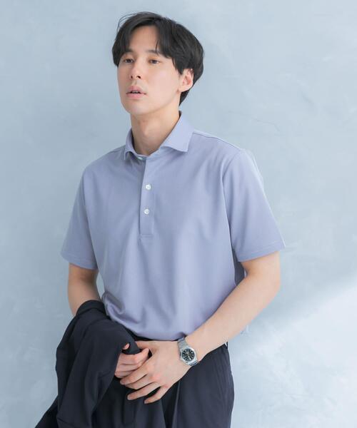 URBAN RESEARCH DOORS(アーバンリサーチドアーズ)の「LIFE STYLE TAILOR トリコットセミワイド半袖プルオーバー刺し子(シャツ/ブラウス・メンズ・グレー系その他/ブルー・LARGE/X-LARGE/MEDIUM)」の6枚目の写真