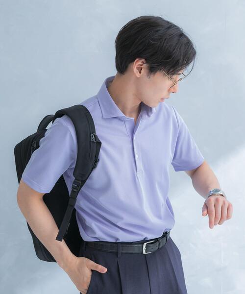 URBAN RESEARCH DOORS(アーバンリサーチドアーズ)の「LIFE STYLE TAILOR トリコットセミワイド半袖プルオーバー刺し子(シャツ/ブラウス・メンズ・グレー系その他/ブルー・LARGE/X-LARGE/MEDIUM)」の18枚目の写真