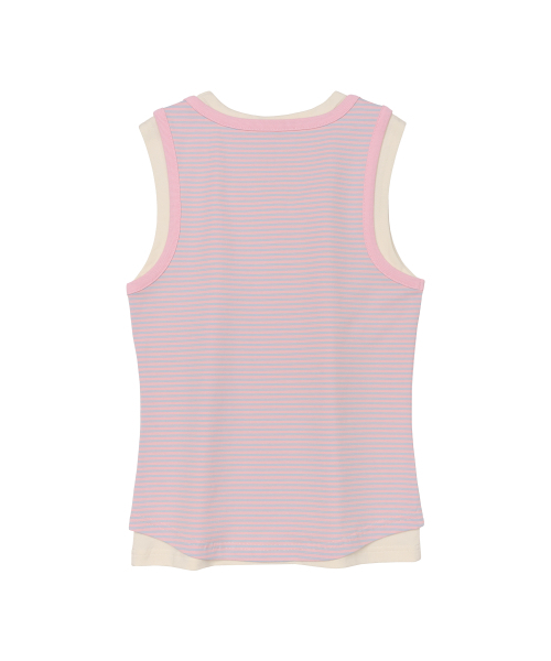AMESWORLDWIDE(アメスワールドワイド)の「LAYERED BUTTON SLEEVELESS PINK(Tシャツ/カットソー・レディース・その他・FREE)」の8枚目の写真