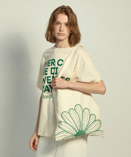 Mardi Mercredi(マルディメクルディ)の「CANVAS BAG FLOWER DU MERCREDI / キャンバスバッグ フラワー ドゥ メクルディ(トートバッグ・レディース・ライトピンク/グリーン/ブルー/クリーム/ミント・FREE)」の10枚目の写真