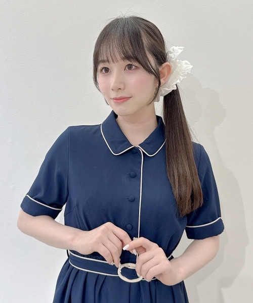 F i.n.t(フィント)の「パイピング使いワンピース/fint フィント(ワンピース・レディース・ミント/ネイビー・FREE)」の18枚目の写真