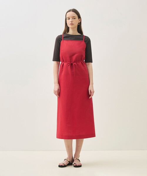 TOMORROWLAND collection(トゥモローランドコレクション)の「コットンリネンウェザー エプロンワンピース(ワンピース・レディース・レッド/カーキ・36/34)」の10枚目の写真