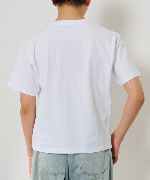 HAUS(ハウス)の「【HAUS】ショート丈半袖Tシャツ YON-017(Tシャツ/カットソー・メンズ・ブラック/ホワイト・M/LL/L)」の7枚目の写真