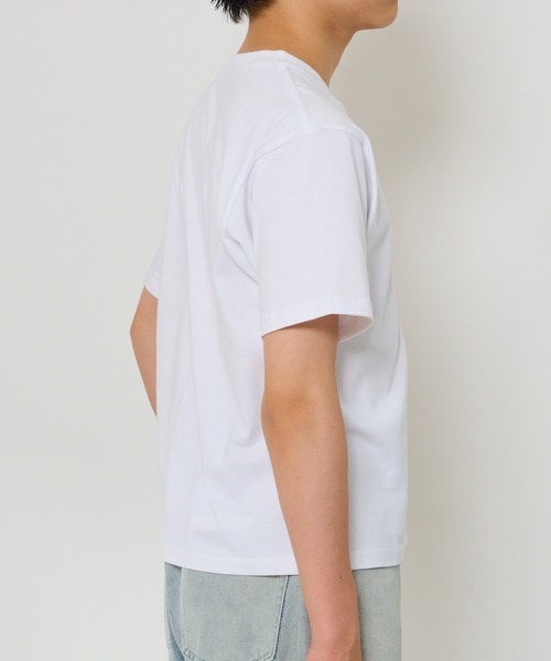 HAUS(ハウス)の「【HAUS】ショート丈半袖Tシャツ YON-017(Tシャツ/カットソー・メンズ・ブラック/ホワイト・M/LL/L)」の6枚目の写真