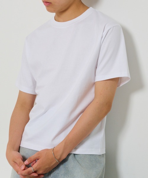 HAUS(ハウス)の「【HAUS】ショート丈半袖Tシャツ YON-017(Tシャツ/カットソー・メンズ・ブラック/ホワイト・M/LL/L)」の5枚目の写真