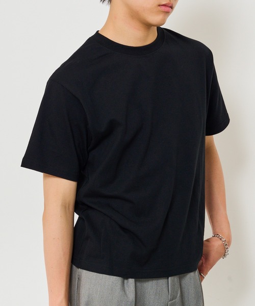 HAUS(ハウス)の「【HAUS】ショート丈半袖Tシャツ YON-017(Tシャツ/カットソー・メンズ・ブラック/ホワイト・M/LL/L)」の12枚目の写真