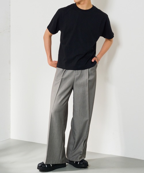 HAUS(ハウス)の「【HAUS】ショート丈半袖Tシャツ YON-017(Tシャツ/カットソー・メンズ・ブラック/ホワイト・M/LL/L)」の13枚目の写真