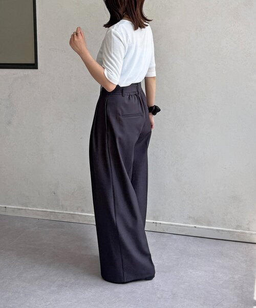 Thevon(ゼボン)の「シアーリブヘンリーネック5分袖プルオーバー(Tシャツ/カットソー・レディース・ピンク/オフホワイト/グレー/サックスブルー・FREE)」の10枚目の写真