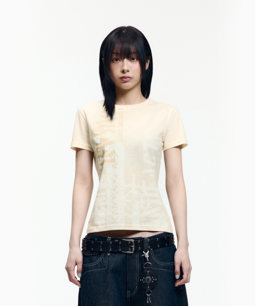 AAKAM(アーカム)の「Aim Lettering Half Top (Light Yellow)(Tシャツ/カットソー・レディース・その他・1/2/3)」の9枚目の写真