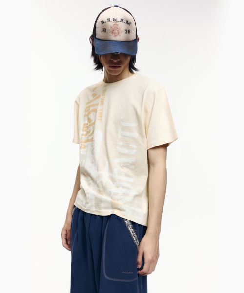 AAKAM(アーカム)の「Aim Lettering Half Top (Light Yellow)(Tシャツ/カットソー・レディース・その他・1/2/3)」の6枚目の写真