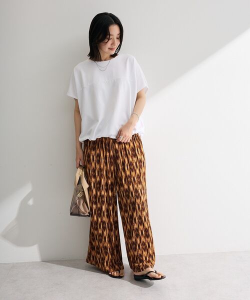 Green Parks(グリーンパークス)の「シアーカットワイドパンツ(その他パンツ・レディース・ホワイト/ブラック/ブルー/オレンジ/イエロー・FREE)」の6枚目の写真