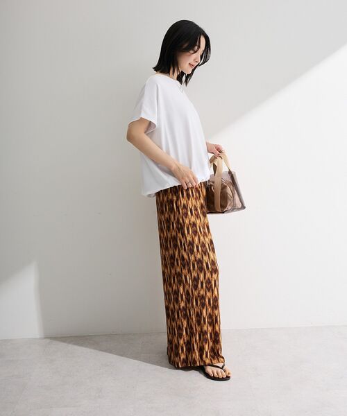 Green Parks(グリーンパークス)の「シアーカットワイドパンツ(その他パンツ・レディース・ホワイト/ブラック/ブルー/オレンジ/イエロー・FREE)」の7枚目の写真