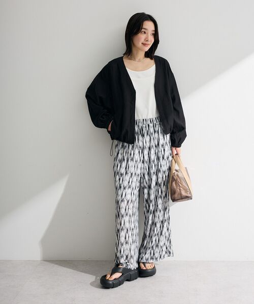 Green Parks(グリーンパークス)の「シアーカットワイドパンツ(その他パンツ・レディース・ホワイト/ブラック/ブルー/オレンジ/イエロー・FREE)」の9枚目の写真