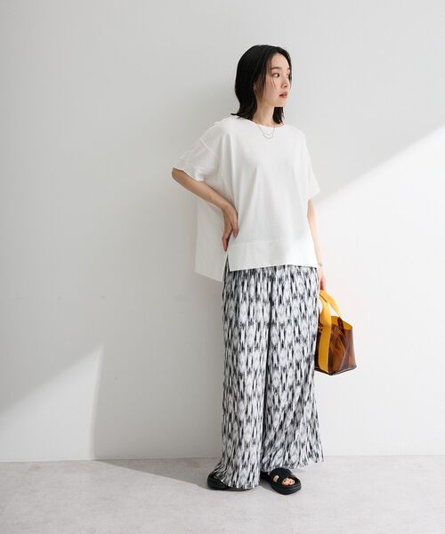 Green Parks(グリーンパークス)の「シアーカットワイドパンツ(その他パンツ・レディース・ホワイト/ブラック/ブルー/オレンジ/イエロー・FREE)」の11枚目の写真
