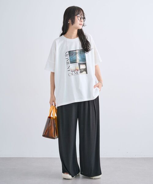 Green Parks(グリーンパークス)の「シアーカットワイドパンツ(その他パンツ・レディース・ホワイト/ブラック/ブルー/オレンジ/イエロー・FREE)」の16枚目の写真