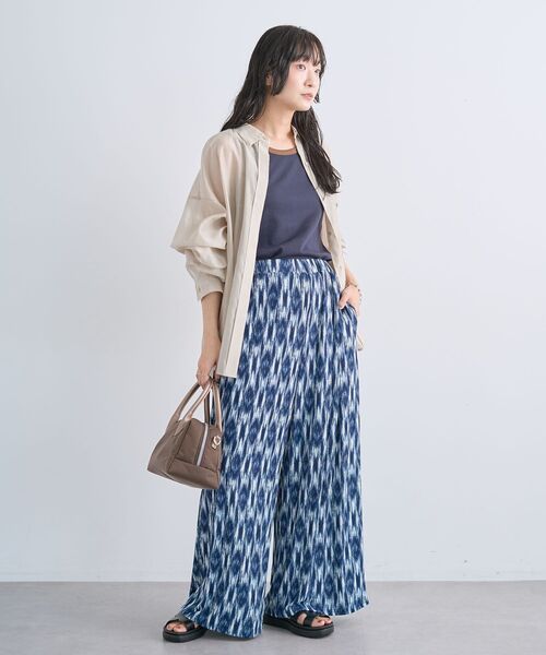 Green Parks(グリーンパークス)の「シアーカットワイドパンツ(その他パンツ・レディース・ホワイト/ブラック/ブルー/オレンジ/イエロー・FREE)」の17枚目の写真