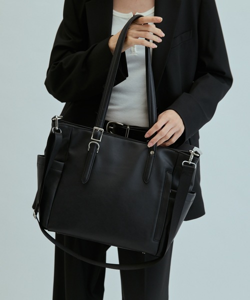 cii（シー）の「【UNISEX】2WAY Serious tote bag / シリアストートバッグ（トートバッグ・メンズ・ブラック/ブラウン・FREE）」の3枚目の写真