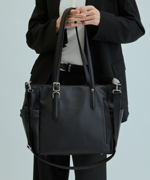 cii（シー）の「【UNISEX】2WAY Serious tote bag / シリアストートバッグ（トートバッグ・メンズ・ブラック/ブラウン・FREE）」の4枚目の写真