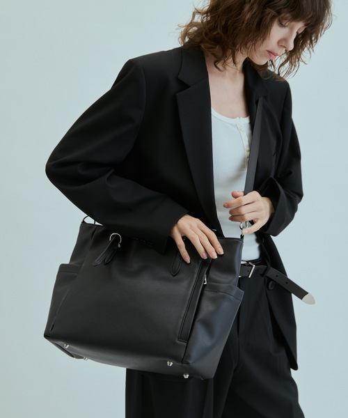 cii（シー）の「【UNISEX】2WAY Serious tote bag / シリアストートバッグ（トートバッグ・メンズ・ブラック/ブラウン・FREE）」の8枚目の写真