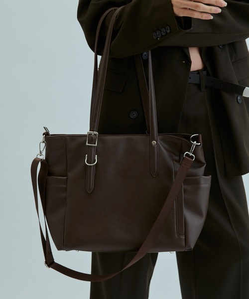 cii（シー）の「【UNISEX】2WAY Serious tote bag / シリアストートバッグ（トートバッグ・メンズ・ブラック/ブラウン・FREE）」の14枚目の写真
