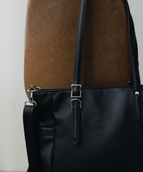 cii（シー）の「【UNISEX】2WAY Serious tote bag / シリアストートバッグ（トートバッグ・メンズ・ブラック/ブラウン・FREE）」の20枚目の写真