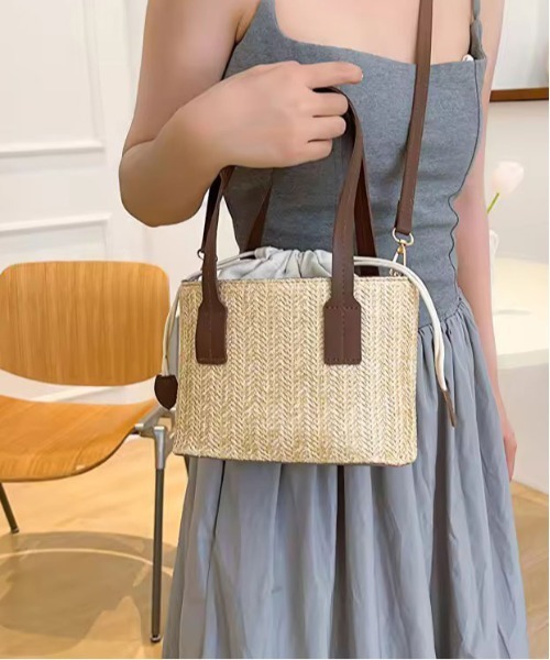 ammy.（エイミードット）の「【 ammy. / エイミードット 】 ウィーブ バケット ミニ ハンドバッグ / ショルダーバッグ（ショルダーバッグ・レディース・ベージュ/ブラウン/ブラック・FREE）」の16枚目の写真