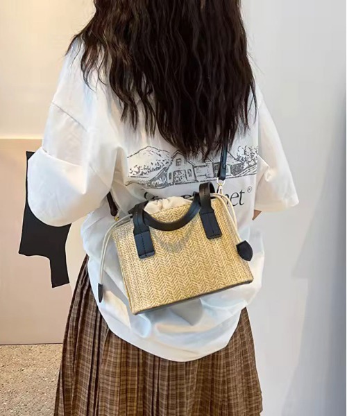 ammy.（エイミードット）の「【 ammy. / エイミードット 】 ウィーブ バケット ミニ ハンドバッグ / ショルダーバッグ（ショルダーバッグ・レディース・ベージュ/ブラウン/ブラック・FREE）」の17枚目の写真