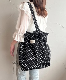【apres jour×ARIAZ】ドット柄フリルトートバッグ