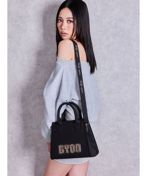 GYDA(ジェイダ)の「GYDA bijouプレートBAG(ハンドバッグ・レディース・オフホワイト/ブラック・FREE)」の5枚目の写真