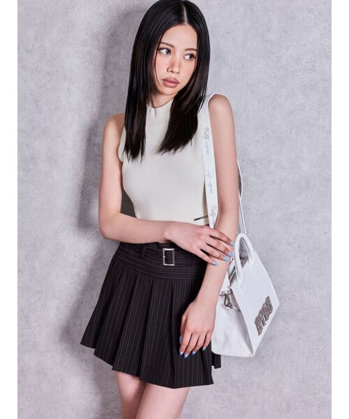 GYDA(ジェイダ)の「GYDA bijouプレートBAG(ハンドバッグ・レディース・オフホワイト/ブラック・FREE)」の8枚目の写真