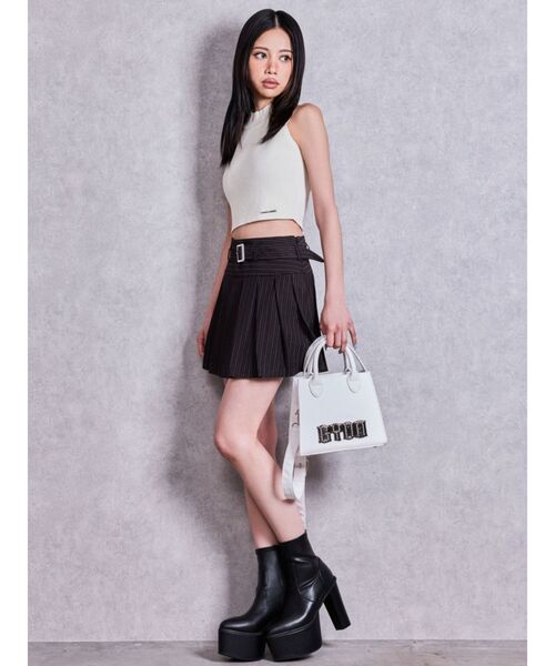 GYDA(ジェイダ)の「GYDA bijouプレートBAG(ハンドバッグ・レディース・オフホワイト/ブラック・FREE)」の10枚目の写真