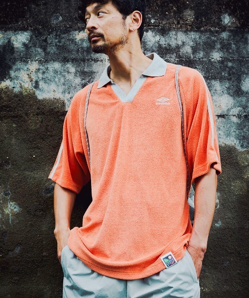 OFFSHORE(オフショア)の「【Collaboration】UMBRO×OFFSHORE PILE GAMESHIRT(シャツ/ブラウス・メンズ・オレンジ/ホワイト/ネイビー・M/L/S)」の3枚目の写真