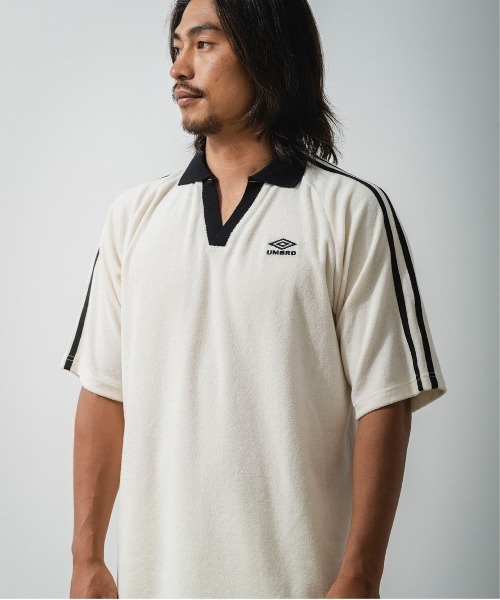 OFFSHORE(オフショア)の「【Collaboration】UMBRO×OFFSHORE PILE GAMESHIRT(シャツ/ブラウス・メンズ・オレンジ/ホワイト/ネイビー・M/L/S)」の6枚目の写真