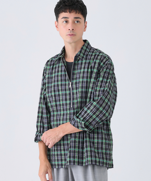 EDIFICE(エディフィス)の「Quarter-ZIP シアー シャツ(シャツ/ブラウス・メンズ・ブルー/ブラック/ネイビー・MEDIUM/LARGE)」の15枚目の写真