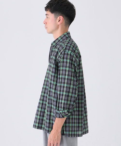 EDIFICE(エディフィス)の「Quarter-ZIP シアー シャツ(シャツ/ブラウス・メンズ・ブルー/ブラック/ネイビー・MEDIUM/LARGE)」の17枚目の写真