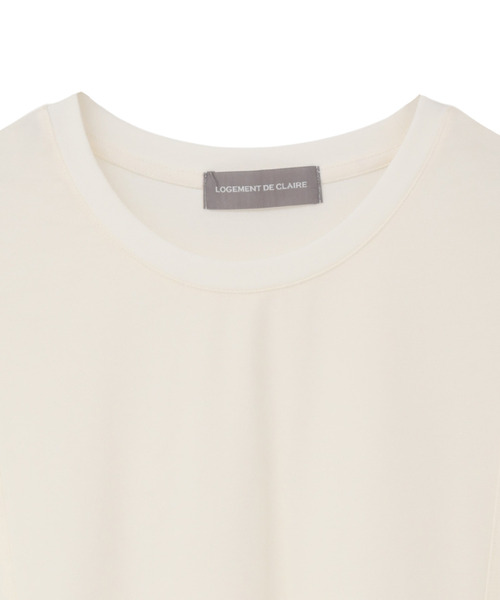 LOGEMENT DE CLAIRE(ロジュモンドクレール)の「タックショルダーラウンドヘムプルオーバー(Tシャツ/カットソー・レディース・ブラック/オフホワイト/チャコールグレー/カーキ・FREE)」の17枚目の写真
