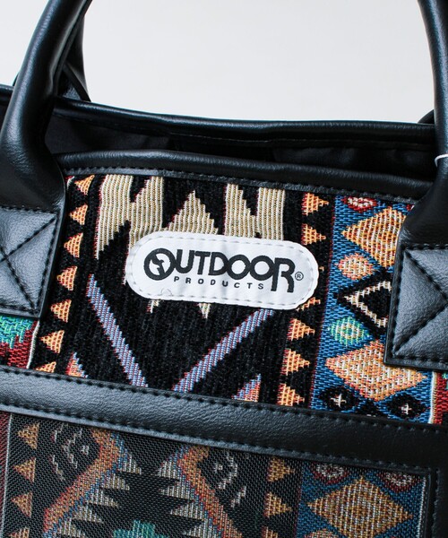 OUTDOOR PRODUCTS(アウトドアプロダクツ)の「【WEB限定】【OUTDOOR PRODUCTS】ジャガードマルシェバッグ(トートバッグ・メンズ・ブラック/ネイビー・FREE)」の7枚目の写真