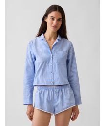GAP（ギャップ）の「ポプリン オーバーサイズ クロップド パジャマシャツ（ルームウェア/パジャマ）」