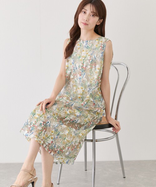 Jayro(ジャイロ)の「フラワーシアーワンピース(ワンピース・レディース・ホワイト系その他4/ブラック系その他・M)」の11枚目の写真